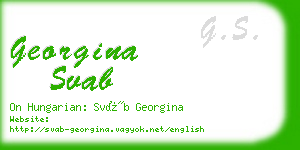 georgina svab business card